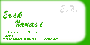 erik nanasi business card
